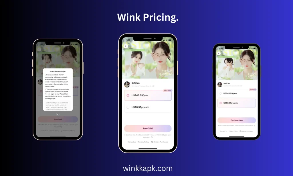 Wink mod APK 1.6.8.5 VIP unlocked Pricing
